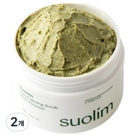 Suollim Tannin Cica Calming Scrub Pack Cleanser, 2 packs, 100g / 수올림 탄닌 시카 카밍 스크럽 팩 클렌저, 2개, 100g