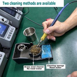 VECO-T Soldering Iron Stand,Havy-duty T12 Soldering Iron Holder Come with Brass Wool Cleaner and Cleaning Sponge,Soldering Accessories