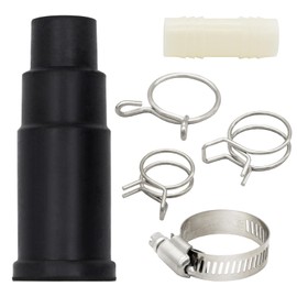 Dishwasher Drain Hose Adapter for Garbage Disposal Dishwasher Connector Dishwasher Hose Connector Kit Include 1 Inlet Connector, 1 Hose Clamp & 3 Spring Clamps