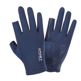 QEZEZA Cycling Gloves, UPF 50+, Sun Protection, Sun Protection, UV Protection, Anti-UV, Fingertips, Half Fingers, Cool, Thin, Breathable, Anti-Slip, Quick Drying, Wear-Resistant, Suitable for Fishing