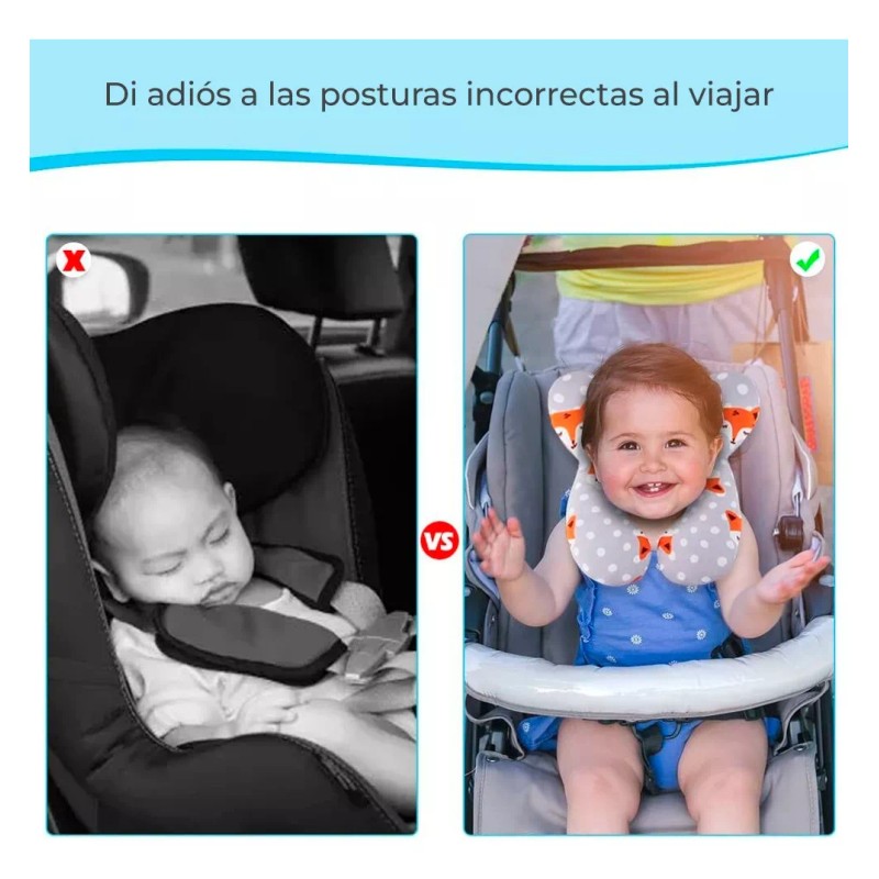 Cojín de Soporte para Bebé 2 Almohadas De Viaje Soporte