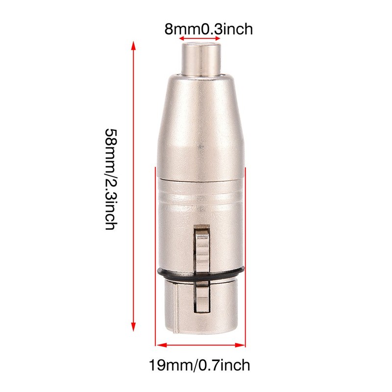 Mavis Laven XLR to RCA Adapter, 3-Pin XLR Female to