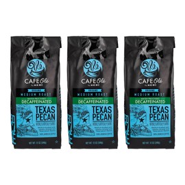 Cafe Ole - Texas Pecan Decaffeinated Coffee - Ground Decaf - 12 oz. (3 Pack)