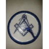 Square & Compass Round Embroidered Masonic Regalia Patch 2 "