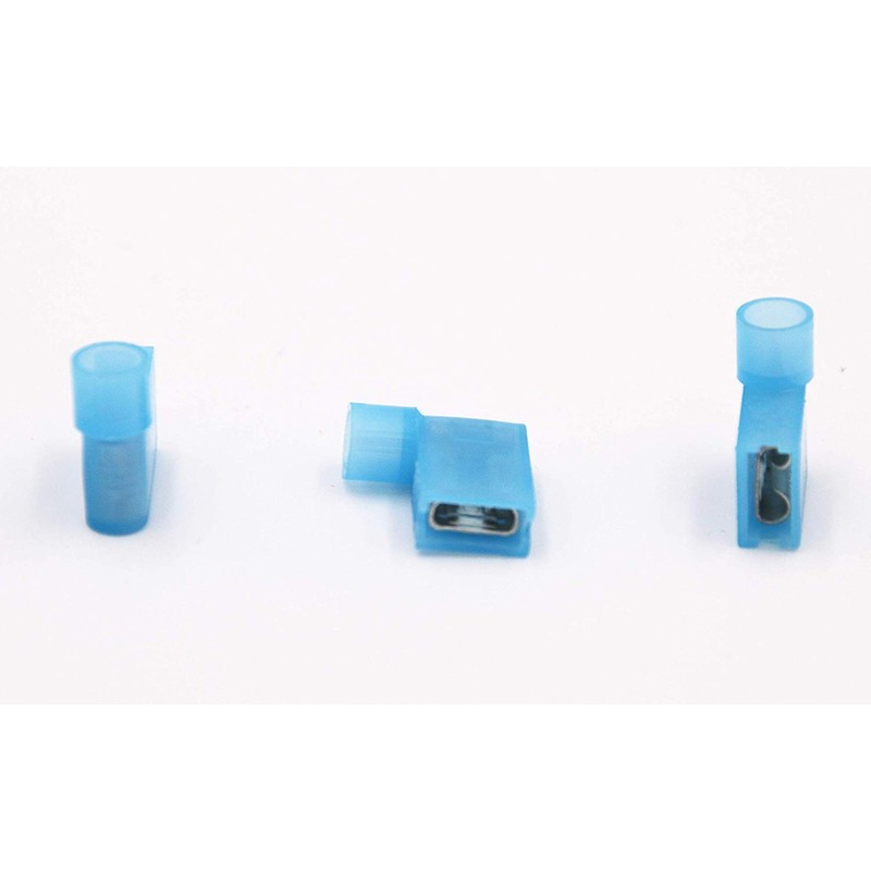 All Trade Direct 20 x Blue 6.3mm Flag Terminal Insulated