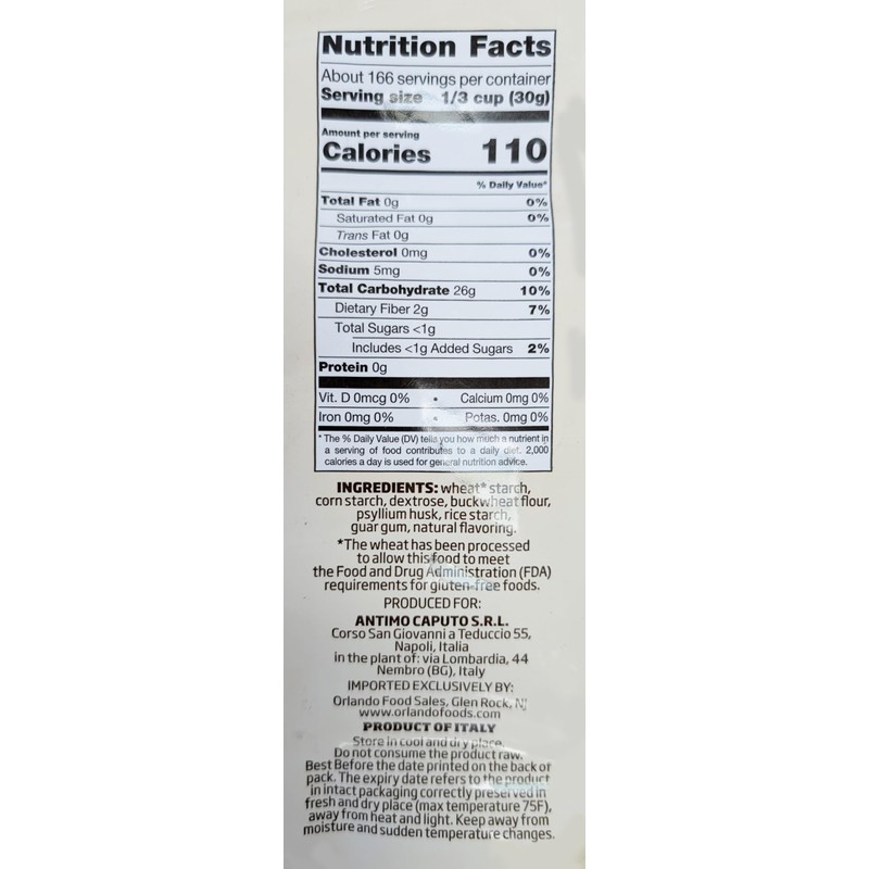 Antimo Caputo Gluten Free Pizza Flour 11 Lb Bulk -