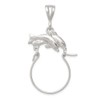 925 Sterling Silver Dolphin Charm Holder