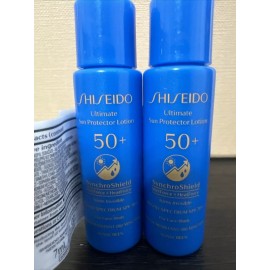 Shiseido 2x Shiseido Ultimate Sun Protection Lotion SPF 50+ Sunscreen MINI .23oz 7ml NWOB