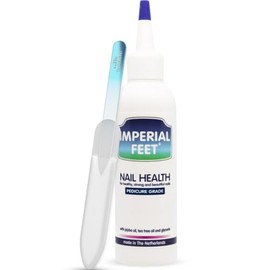 Imperial Feet Nail Strengthener with Glass Nail File - Nail Strengthener and Growth for Damaged Nails - Yellow Nail Care Kit - Nail Growth Oil - Nail Hardener Extra Strong and Growth