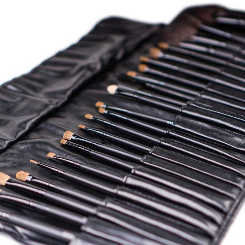 SHANY Studio Quality Natural Cosmetic Brush Set with Leather Pouch,