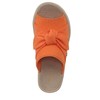 BZees Womens Smile Wedge Sandal Orange