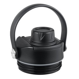 Rambler Lid for Yeti Water Bottle, Replacement Screw Top Compatible with Yeti Jr 12 18 26 36 46 64 oz Bottles Accessories, Chug Cap with Flex Handle,(Black)