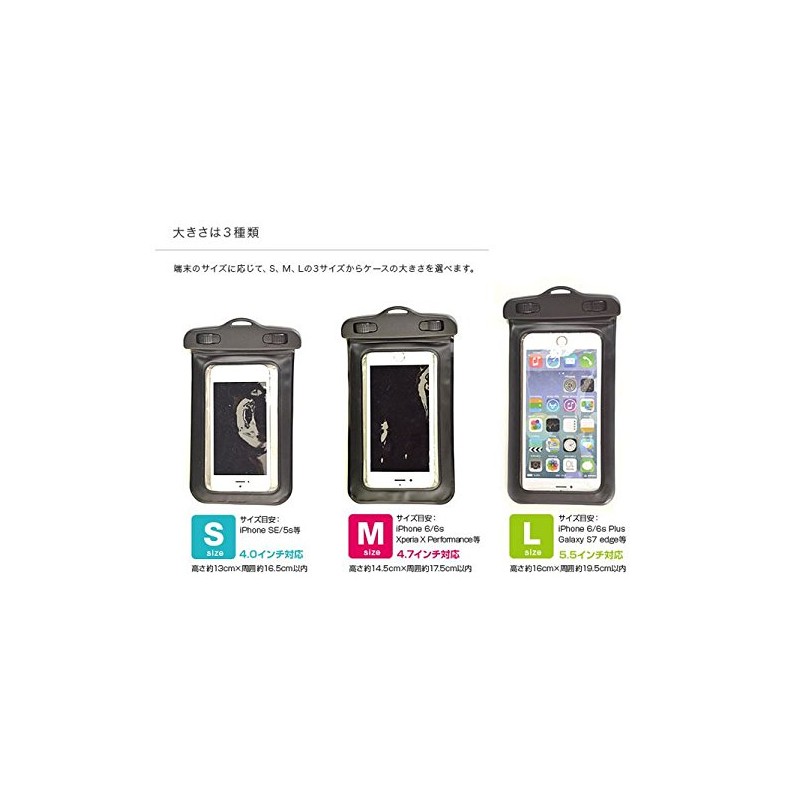 Rasta Banana RBOT203 Waterproof Case for Smartphones, IPX8, Medium, Compatible