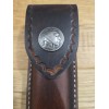 Leather Blades Buck 110 custom leather knife sheath. Tooled. Indian