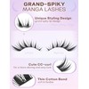 Goddvenus Eyelashes Manga Cluster Lashes Spiky Individual Eyelashes Natural Lash