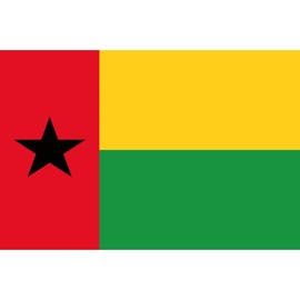 mrdeco Metall Schild 12x18cm gewölbt Guinea-Bissaus Guinea-Bissau Schild