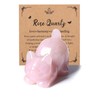 JSDDE Rose Quartz Crystal Cat Figurine for Cats Lovers Cute