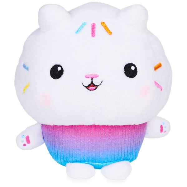 Gabby’s Dollhouse, 7-inch Cakey Cat Purr-ific Plush Toy, Kids Toys