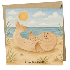 Mr. & Mrs. Panda Deluxe Card Seal Lying Design White