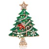 Minicoco Rhinestone Christmas Tree Brooch Christmas Brooch Pin for Xmas