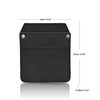 Large Pocket Protector Genuine Black Buffalo Leather Pen Holder Pouch