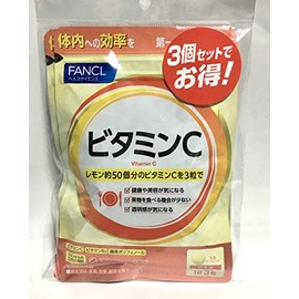 fankeru Fancl Vitamin C (Old: Vitamin C & Vitamin P) about 90 Days Minutes (Cases-White-Rubber 3 Bags Set)
