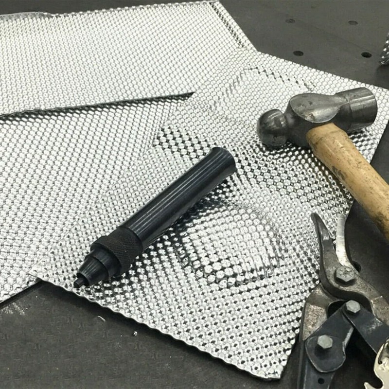 Lrtzizy Embossed Aluminum Heat Shield, Exhaust Pipe Heat Shield and