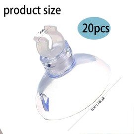 Uskerb 20 Pack Aquarium Suction Cup Clips - Suction Holders for 3/16" Standard Airline Tubing, Fish Tank Accessories