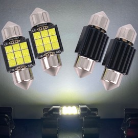 SOCAL-LED LIGHTING 31mm Festoon LED Bulb Canbus Super Bright 3030 Chipset Car Interior Dome Light DE3175 Map Light, White, Pack of 4