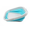 SAMMART Folding Tub (Grey/Cyanine, 5.5 L Bucket)