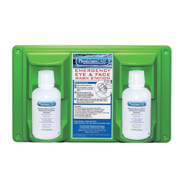 PhysiciansCare PhysiciansCare Wall-Mountable Eyewash Station with 2 Bottles of Eye