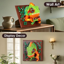 Vziimo 3D Wall Art Building Set for Adults, Animals Painting Chameleon Collectible Display Model Kit, Creator Gifts for Women, Teens, Boys Age 12+ (2688 Pieces)