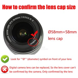 FANZR 58mm Lens Cap Compatible for Canon SL3 SL2 90D w/EF-S 18-55mm Lens,for NIKKOR 50mm/1.4G Lens,for Fuji XC 16-50mm Lens,XF 18-55mm Lens (2 Pack)