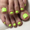 Solid Color Neon Green Press on Toenails for Women, Glossy