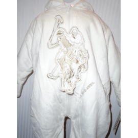 U.S. Polo Assn. US. POLO. ASSN.  Hooded Outerwear White Bunting Size 3-6 Months