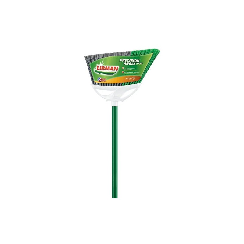 Libman 201 Precision Angle Broom with Recycled Broom Fibers