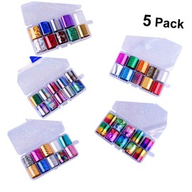 Ipetboom Gel Nail Stickers Sky Nail Art Stickers 5 Boxes 10 Grids Perfect for DIY Manicure