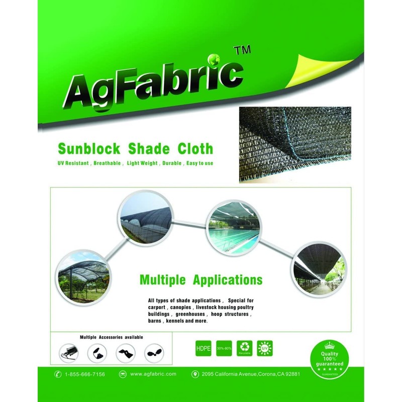 Agfabric 40% Shade Cloth 10X 10ft Sun Shade Fabric Sunblock