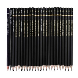 Garosa Sketching Pencil Set Drawing Sketch Pencil 8B, 7B, 6B, 5B, 4B, 3B, 2B, HB, H, 2H, 3H, 4H, 5H, 6H, for Beginners, Professional Artists, 24-Piece
