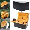 ARRAWIS Large Bamboo Storage Box with Removable Tray Kit -