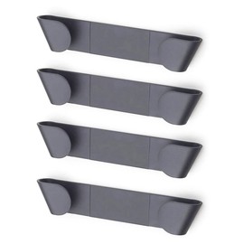 tooloflife Pot Lid Racks Wall Mount Pan Lid Holder Punch-Free Black Pot Lid Storage Organizer Hanging Pan Cover Organizer Plastic Cutting Board Storage for Home Kitchen(4Pack)