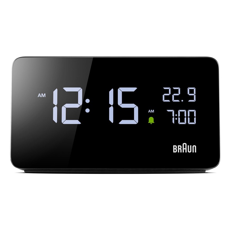 Braun Digital Alarm Clock with LCD Display, 2X USB-C Ports