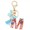 TBUQNZA Keyring Girl Keyring with Initial Letters Pink Key Ring