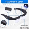 YOCTOSUN Rechargeable Magnifying Glasses, Head Magnifier Glasses with 2 LED