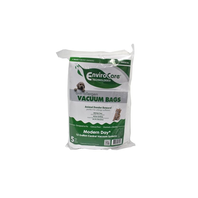 12 Gallon Elastic Top Central Vacuum Bags Designed To Fit