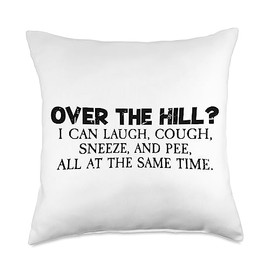 Gagster Over The Hill Funny Retirement Old Joke Gag Birthday Novelty Throw Pillow, 18x18, Multicolor