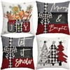 Artmag 16x16 Inch Christmas Throw Pillow Covers Merry Christmas Joy