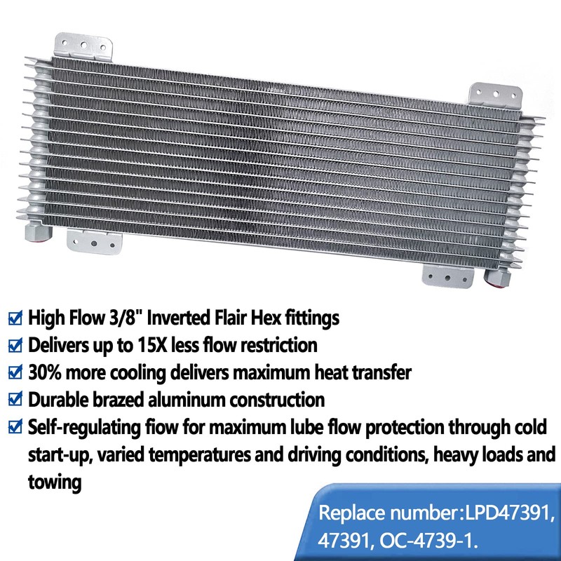 40k Transmission Cooler LPD47391 Low Pressure Drop Trans Oil Cooler