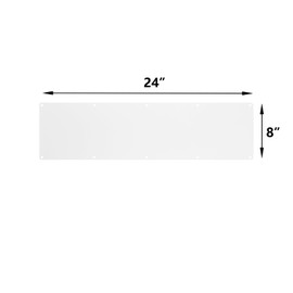GALOFAY Door Kick Plate 8x24 inches Acrylic Decorative Plates Protector for Doors, 1/10 inch Thickness 8"x 24" (White)