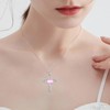 SHEAISRS Angel Birthstone Necklaces Heart Cross Necklace for Women 925